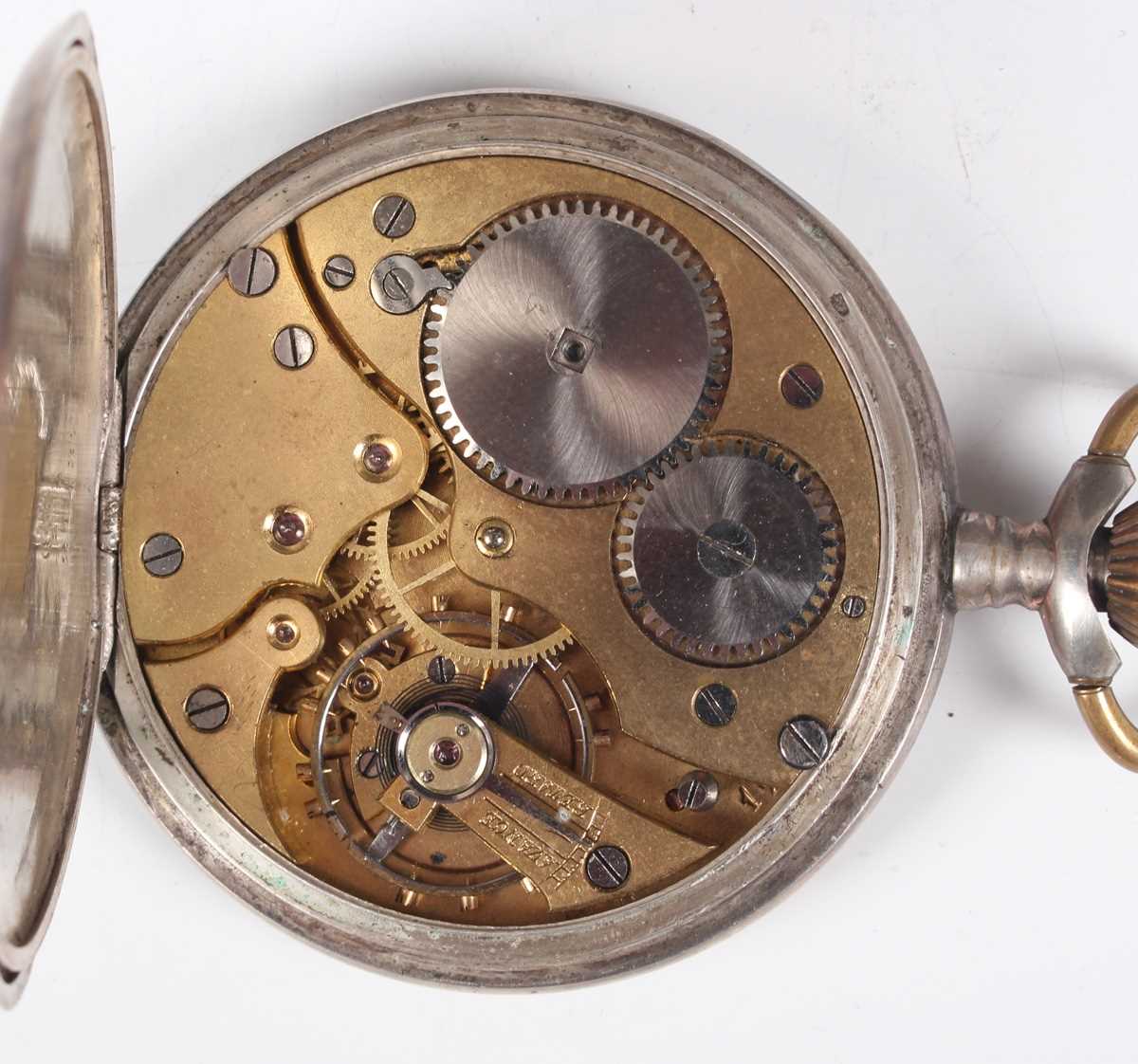 A silver cased keyless wind open faced gentleman's pocket watch, the dial detailed 'Johann Jorgo - Bild 28 aus 31