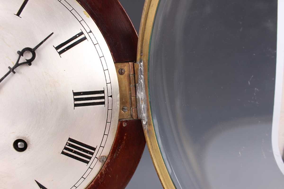 An early 20th century mahogany balloon cased mantel clock with eight day movement striking on two - Image 3 of 8