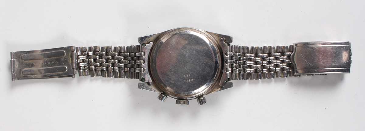 A Villard steel cased gentleman's chronograph wristwatch, Ref. 361, circa 1950s, with jewelled - Image 5 of 5