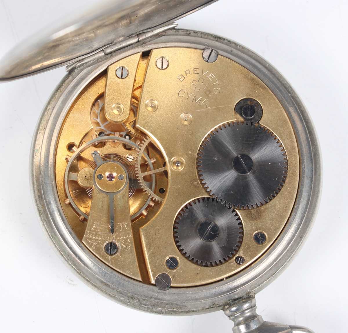 A Swiss hunting cased keywind dual time gentleman's pocket watch, made for the Japanese market, with - Bild 9 aus 10