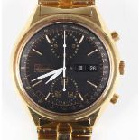 A Seiko Chronograph Automatic gilt plated steel gentleman's bracelet wristwatch, Ref. 6138-8020,