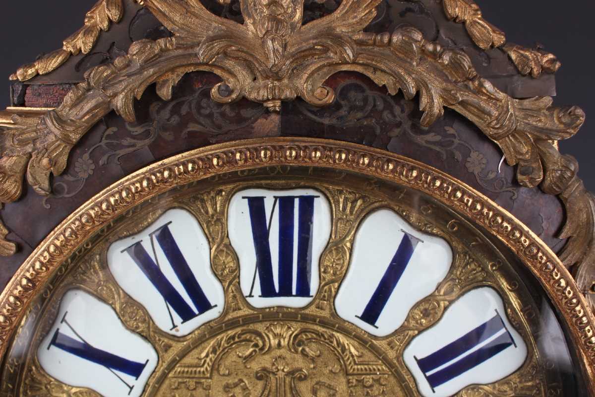 An 18th century French boulle cased bracket clock and bracket, the clock with eight day movement - Image 17 of 70