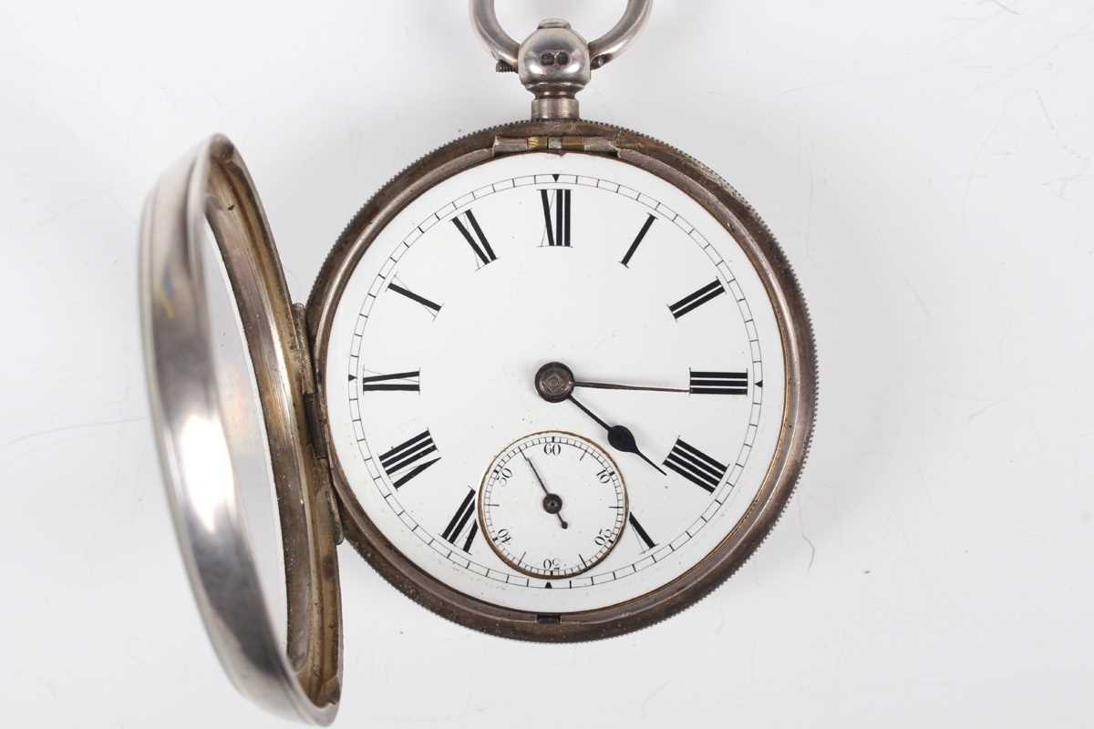 A silver cased keywind open-faced gentleman’s pocket watch, the gilt fusee lever movement - Image 3 of 10