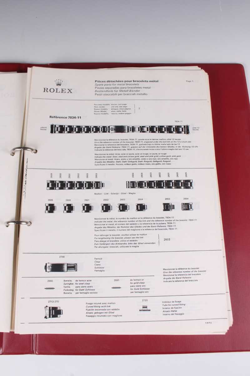 A Rolex Quartz caliber 5035 and caliber 5055 trade specification catalogue, two facsimile Rolex - Bild 8 aus 12