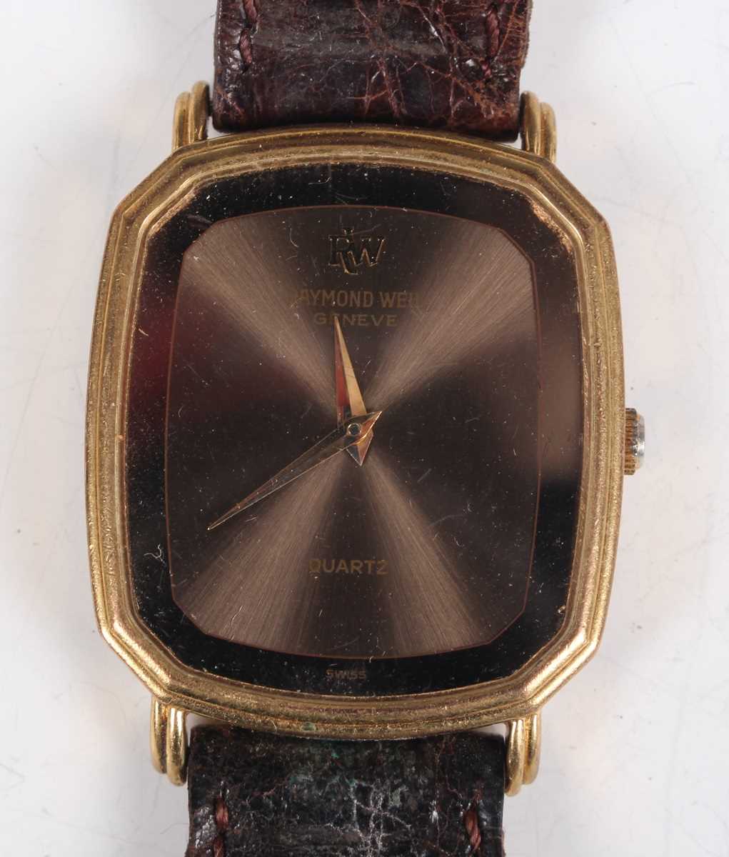 A Bassin Super-Automatic gilt metal fronted and steel backed gentleman's wristwatch, the signed - Bild 7 aus 10