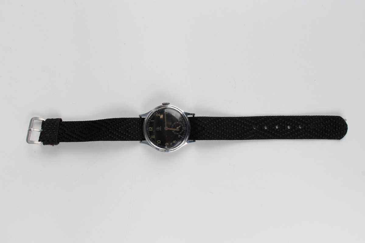 A Junghans military style chrome plated and steel backed circular cased gentleman's wristwatch, - Image 6 of 21