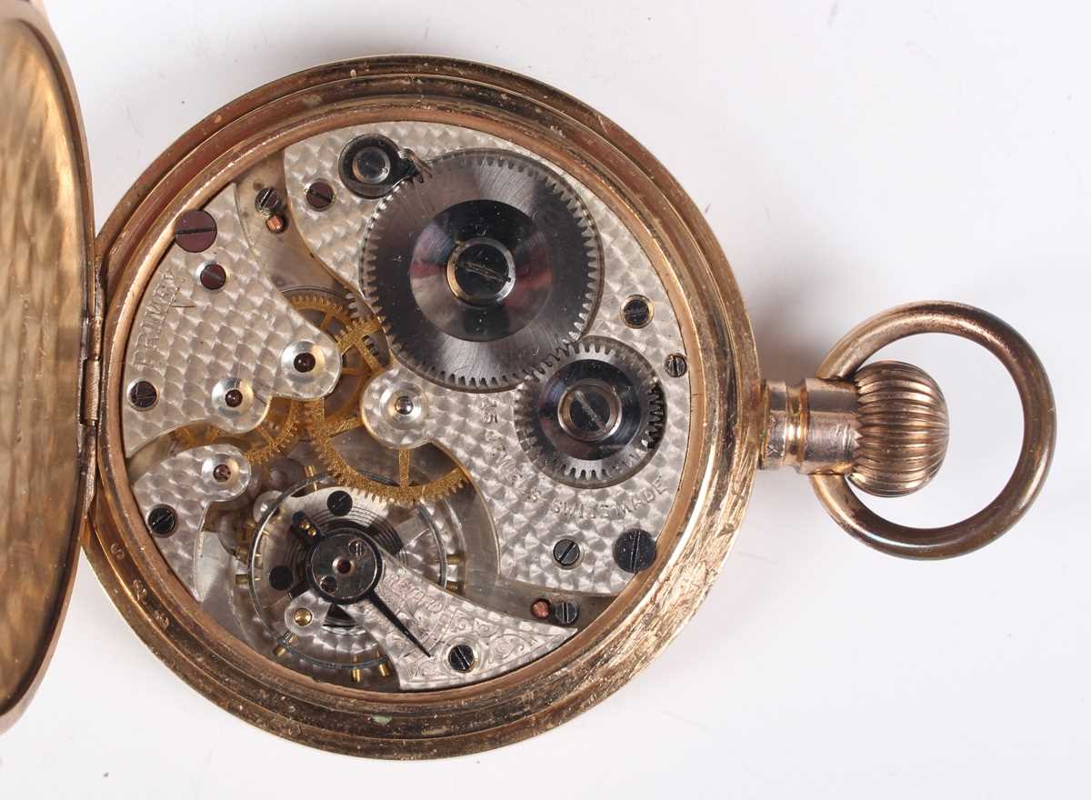 A gilt metal cased keyless wind open faced gentleman's dress pocket watch, the silvered dial with - Bild 21 aus 25