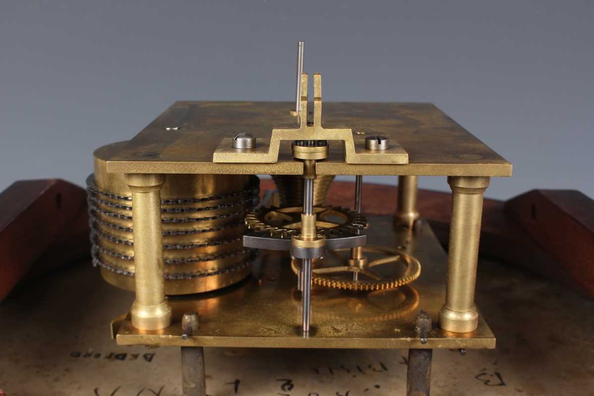 A late Victorian mahogany cased circular wall timepiece with eight day single fusee movement, the - Image 5 of 13