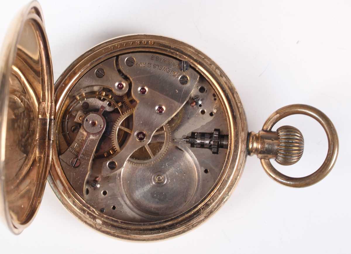 A gilt metal cased keyless wind open faced gentleman's dress pocket watch, the silvered dial with - Bild 11 aus 25