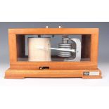 A 20th century hardwood cased barograph by Carl Zeiss Jena, Type 205M, with glazed hinged cover