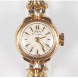 A Girard Perregaux 9ct gold lady's wristwatch with signed and jewelled movement, Birmingham 1957,
