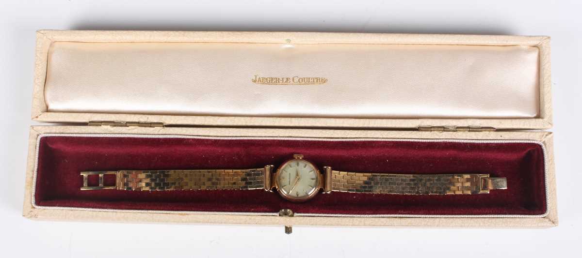 A Jaeger-LeCoultre 9ct gold lady's bracelet wristwatch, the signed and jewelled movement numbered ' - Image 7 of 7