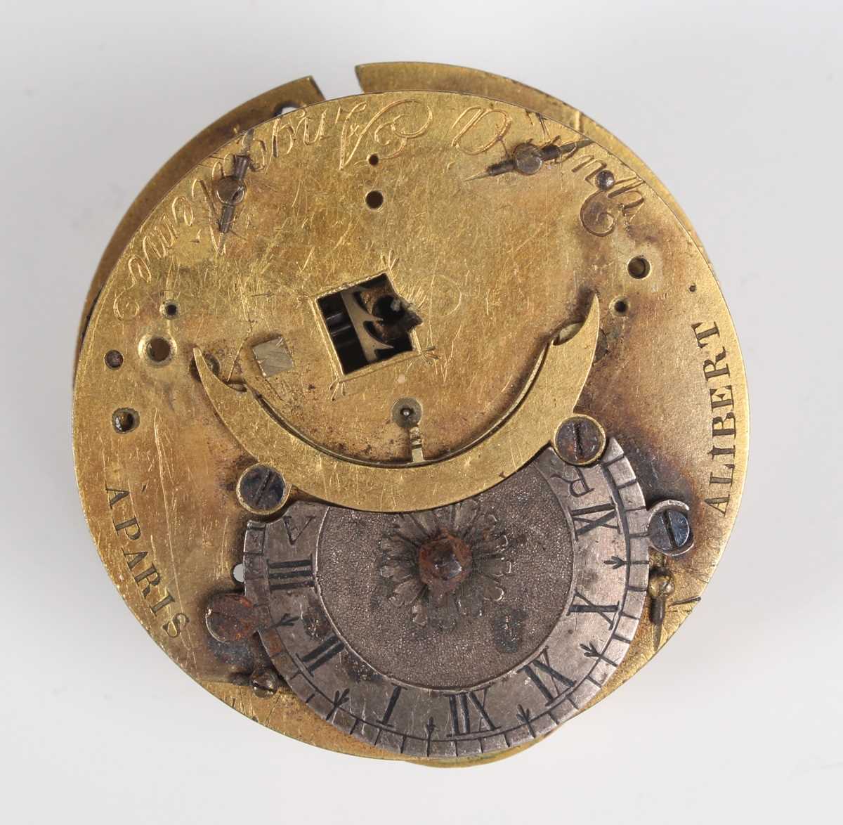 Three 18th century French gilt fusee pocket watch movements, each signed, including 'Michau a Paris' - Bild 17 aus 38