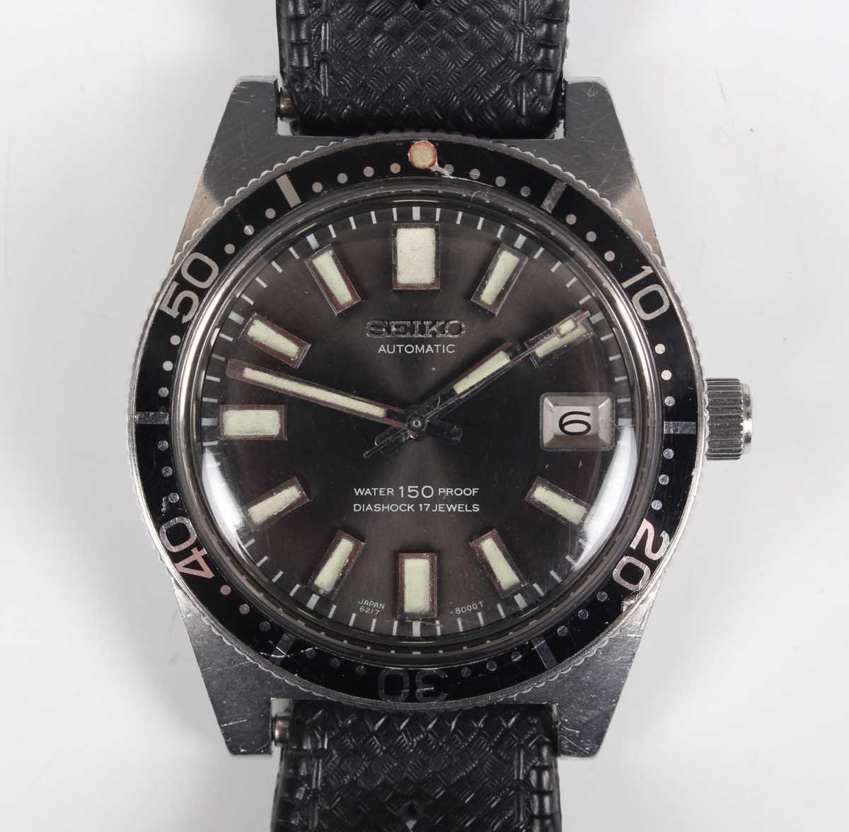 A Seiko 62MAS Automatic stainless steel cased gentleman's diver's wristwatch, Ref. 6217-8000,