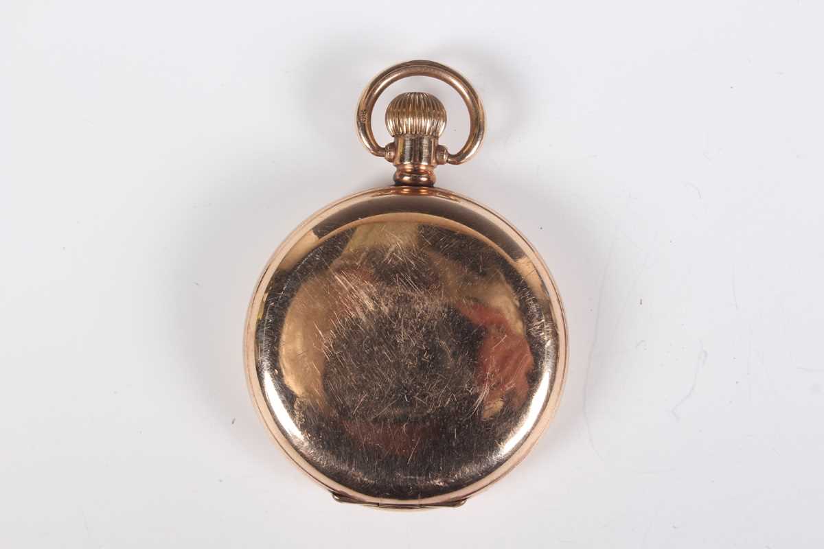 A Waltham gilt metal hunting cased keyless wind gentleman's pocket watch, the signed dial with - Image 7 of 13