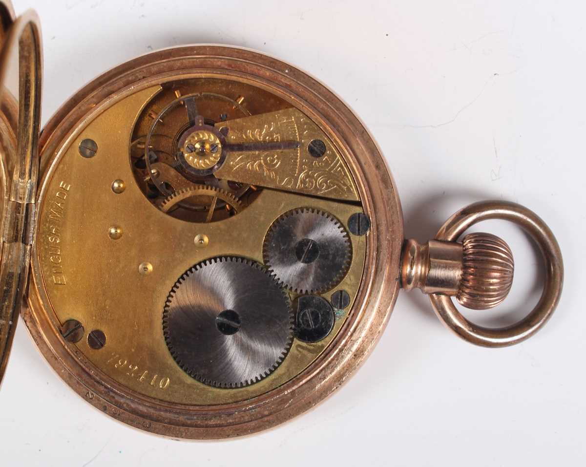 A gilt metal cased keyless wind open faced gentleman's dress pocket watch, the silvered dial with - Bild 25 aus 25