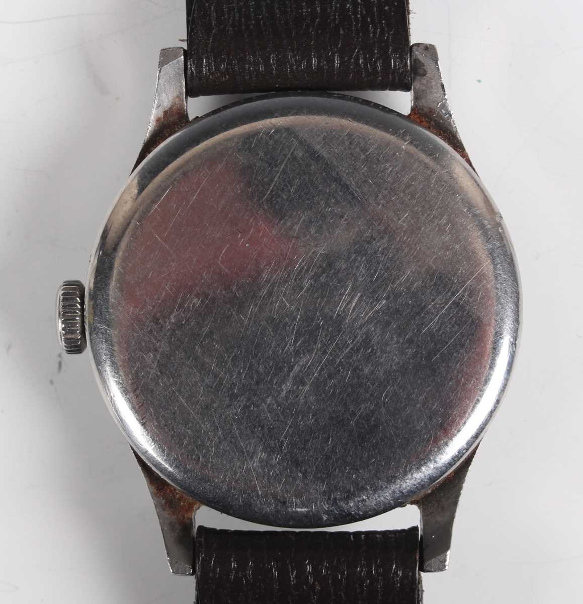 An International Watch Co (IWC) steel cased gentleman's wristwatch, circa 1943-44, the signed and - Image 3 of 5