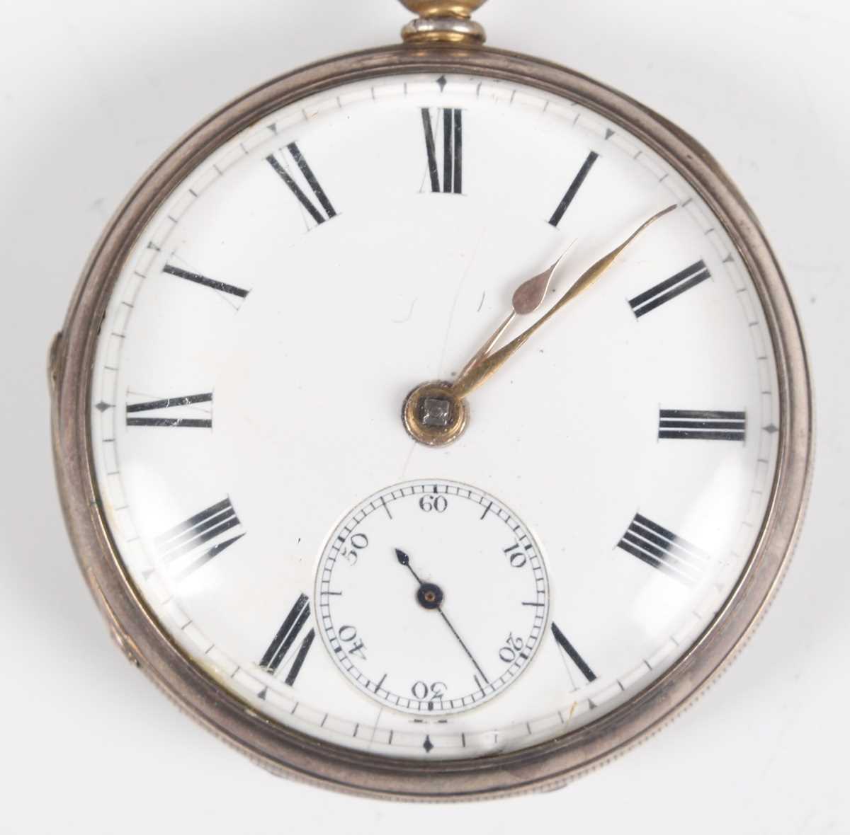 A Victorian silver cased keywind open faced gentleman's pocket watch with gilt fusee movement, the - Bild 11 aus 19