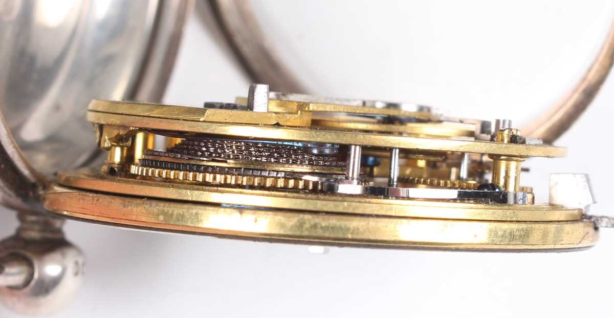 An Arnold & Dent silver cased keywind open-faced gentleman’s pocket watch, the gilt fusee movement - Bild 12 aus 24