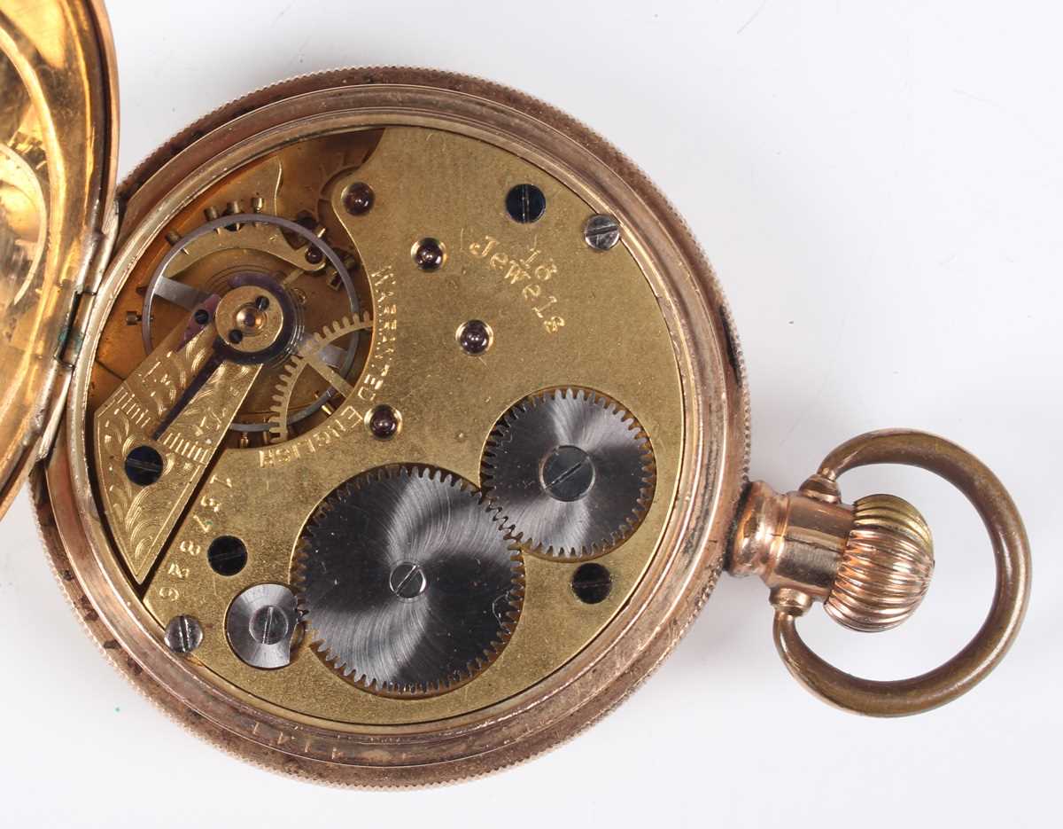 A gilt metal cased keyless wind open faced gentleman's dress pocket watch, the silvered dial with - Bild 17 aus 25