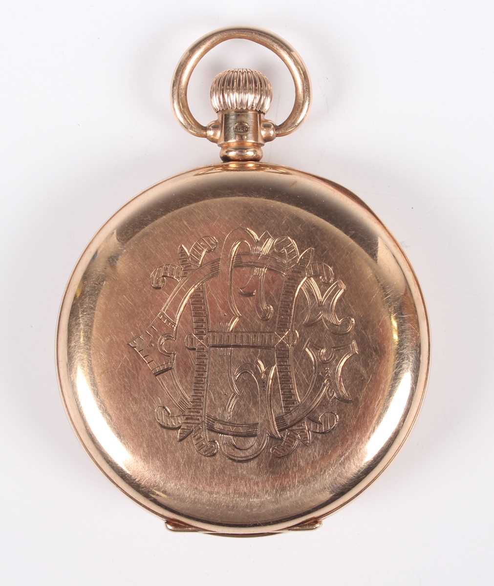 A Record Watch Co 9ct gold half-hunting cased keyless wind gentleman's pocket watch with signed - Bild 8 aus 8