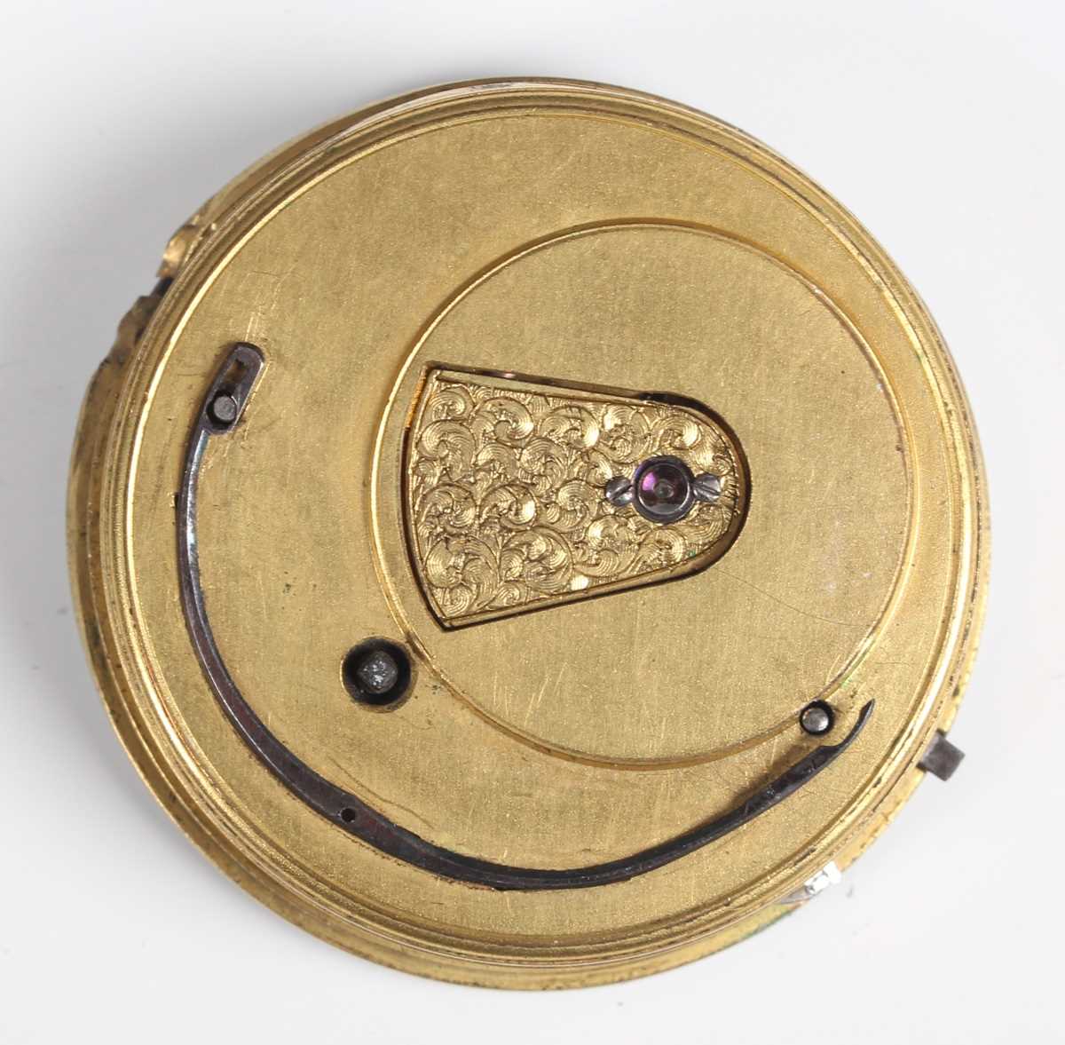 Three 18th century French gilt fusee pocket watch movements, each signed, including 'Michau a Paris' - Bild 14 aus 38