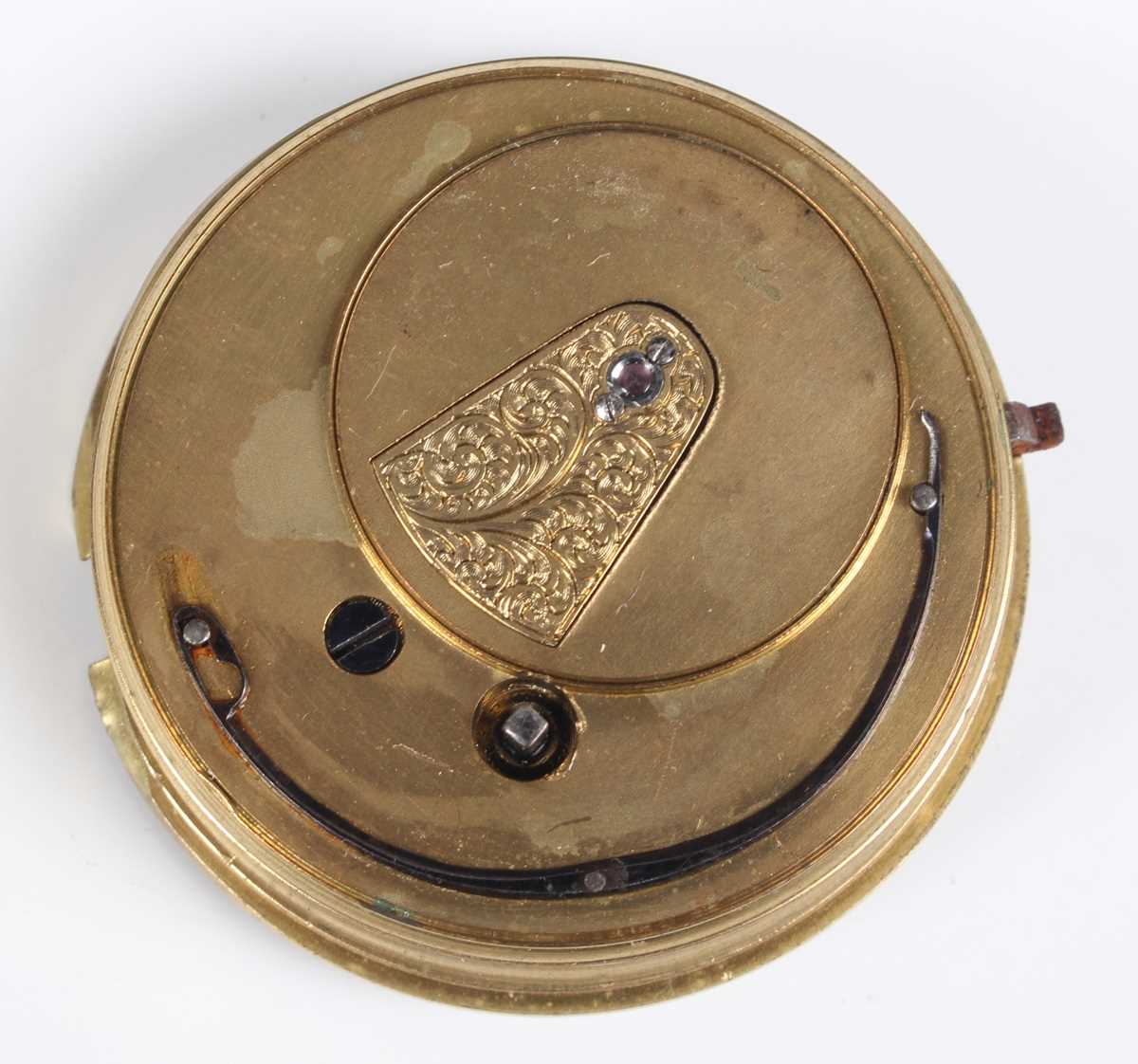 Three 18th century French gilt fusee pocket watch movements, each signed, including 'Michau a Paris' - Bild 3 aus 38