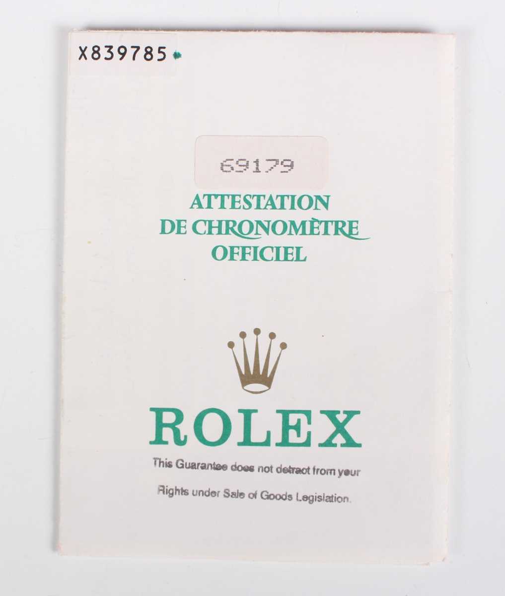 A Rolex Oyster Perpetual Datejust 18ct three colour gold and diamond set lady's bracelet wristwatch, - Image 6 of 11