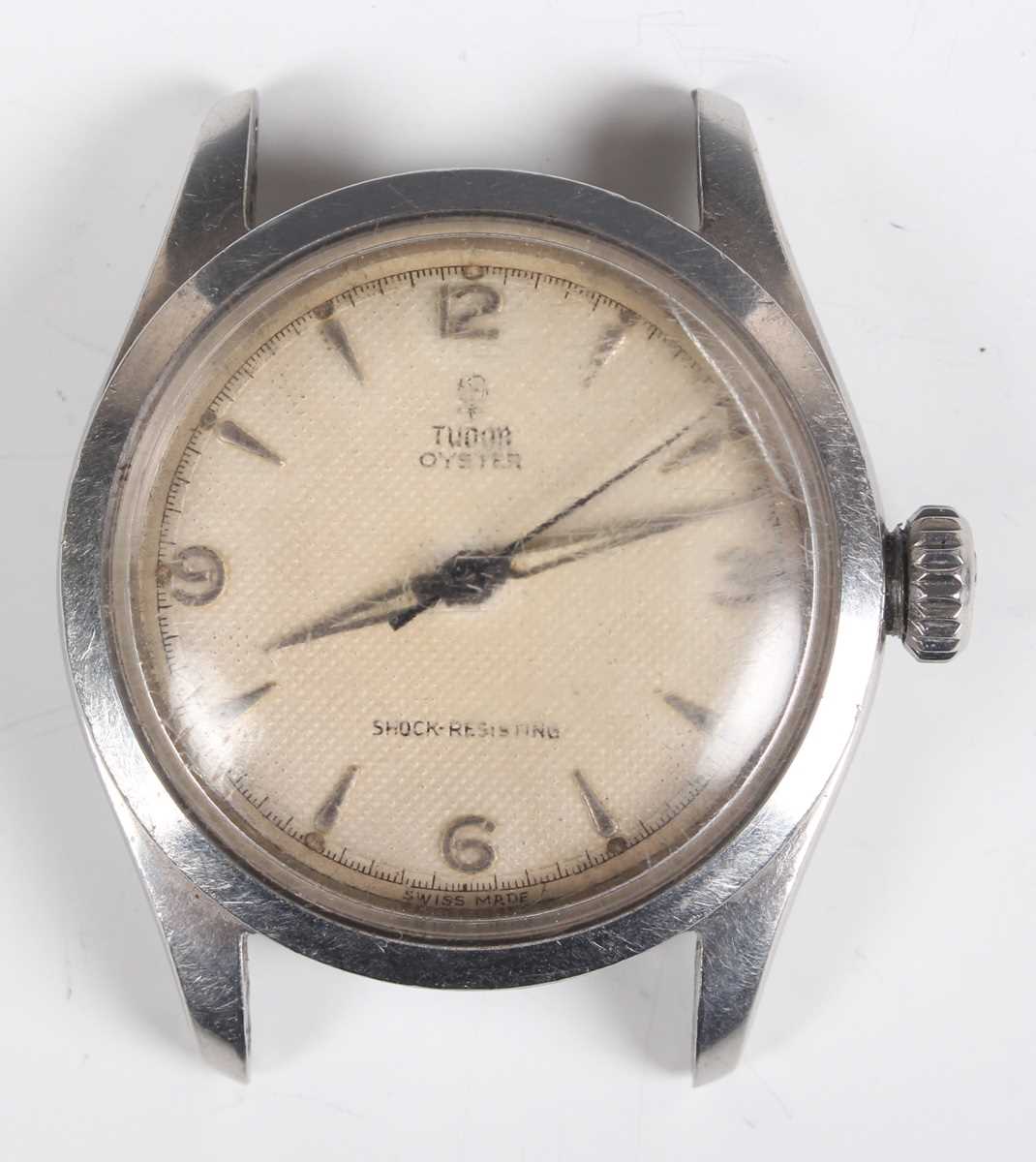 A Tudor Oyster steel circular cased gentleman's wristwatch, Ref. 7903, with signed and jewelled