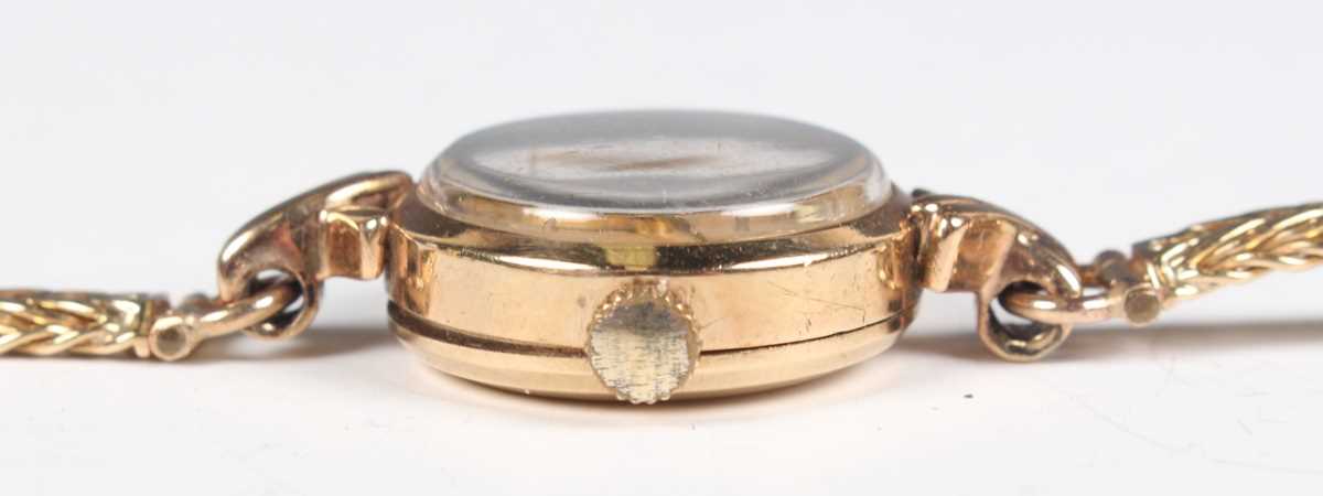 A Rolex 9ct gold circular cased lady's wristwatch with signed and jewelled movement, the signed dial - Image 5 of 6