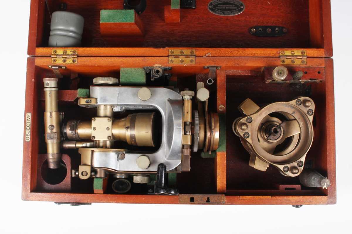 A mid-20th century Cook, Troughton & Simm Ltd theodolite, No. 518148, within original fitted case. - Image 3 of 5