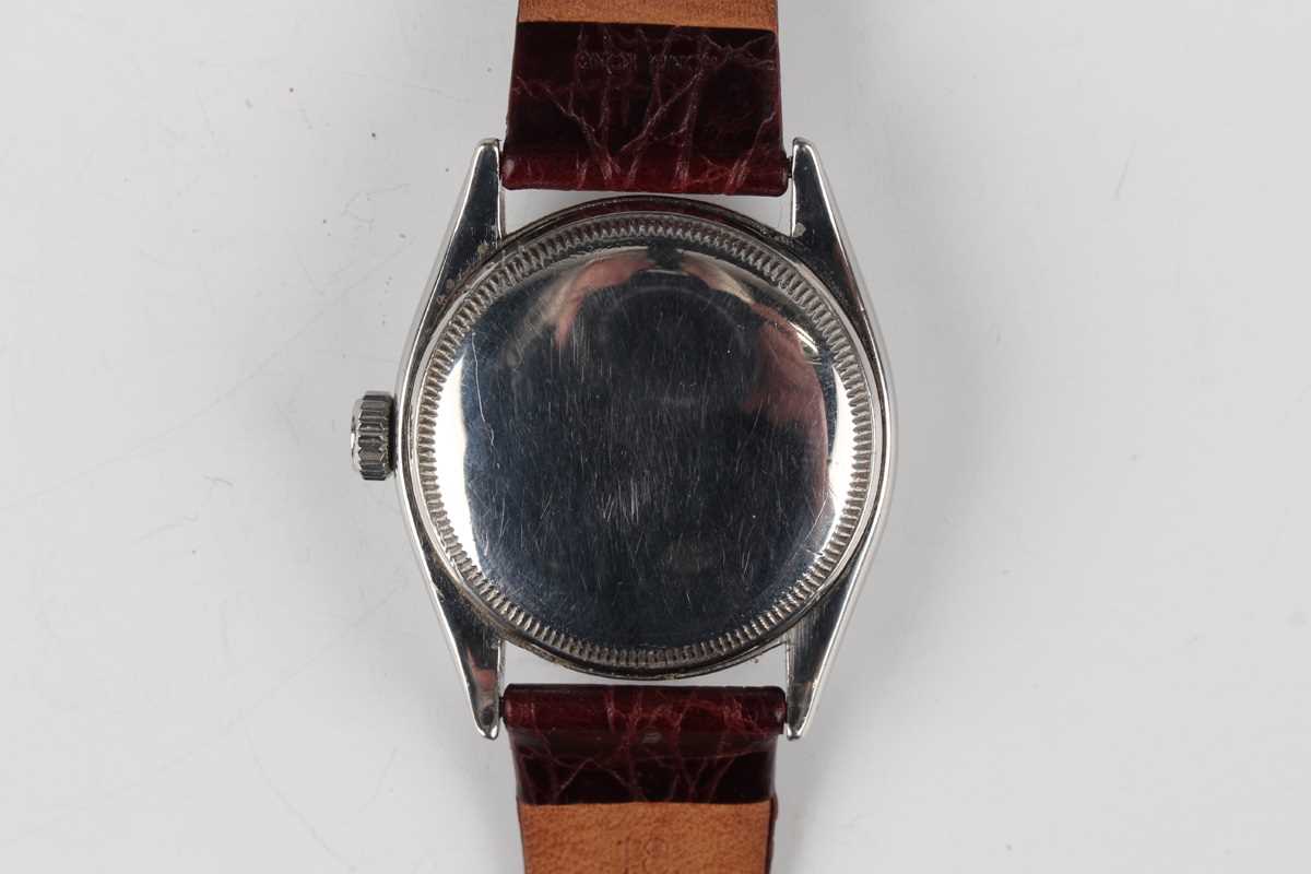 A Rolex Perpetual Chronometer steel cased gentleman's wristwatch, Ref. 6084, circa 1953, the - Image 5 of 7