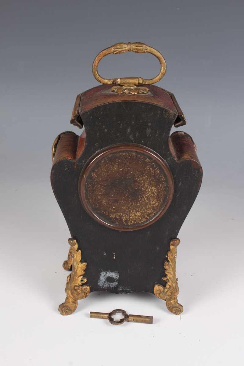 An early 20th century oak mantel clock with eight day movement striking on a gong, the white - Image 26 of 27
