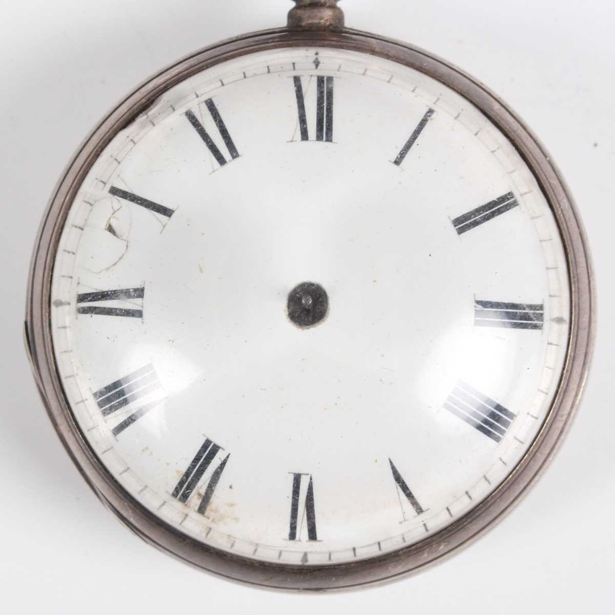 A Victorian silver cased keywind open faced gentleman's pocket watch with gilt fusee movement, the - Bild 14 aus 19