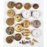 Three 18th century French gilt fusee pocket watch movements, each signed, including 'Michau a Paris'