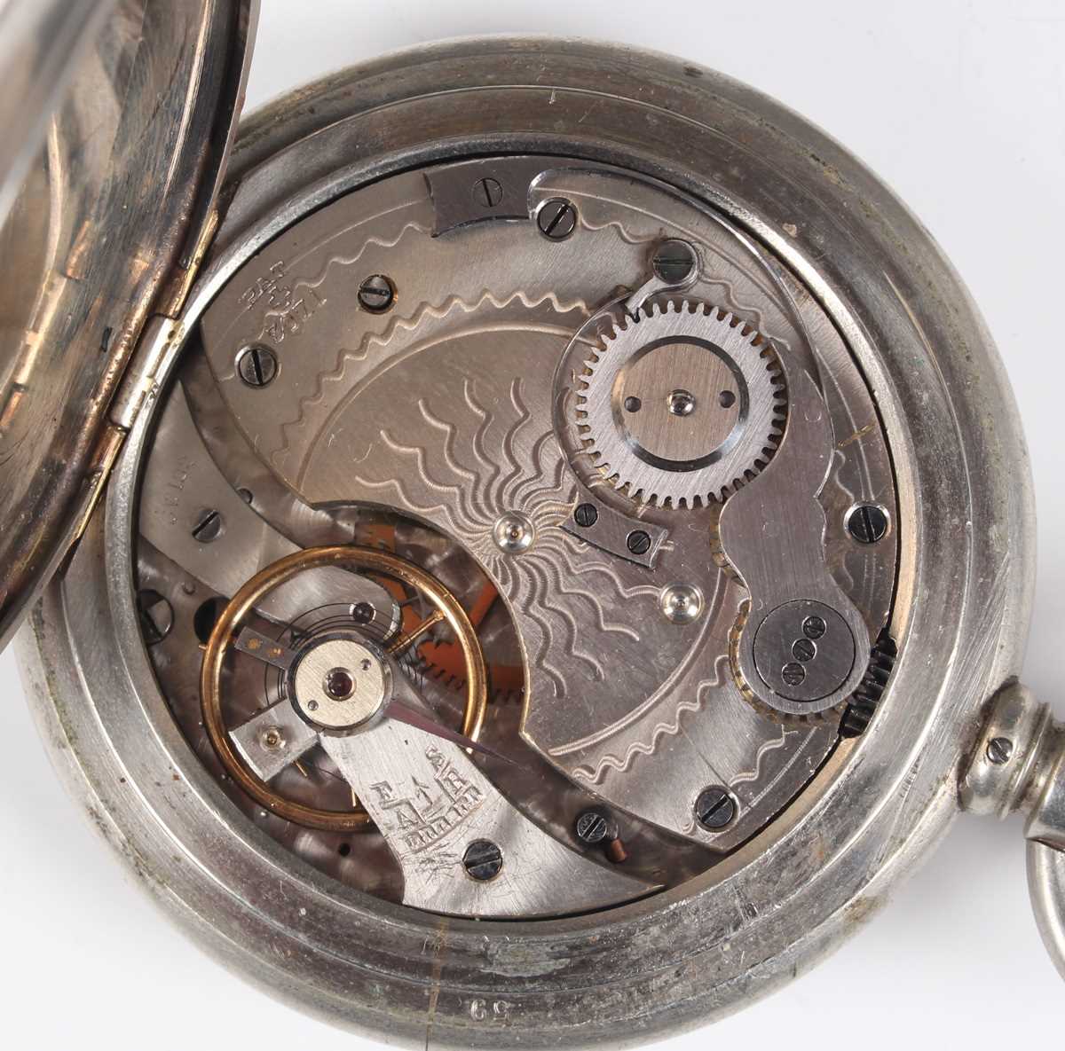 Two MoD issue base metal cased keyless wind open-faced thirty minute recording stopwatches, each - Image 3 of 13