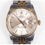 A Rolex Oyster Perpetual Datejust steel and gold gentleman's bracelet wristwatch, Ref. 1601, circa