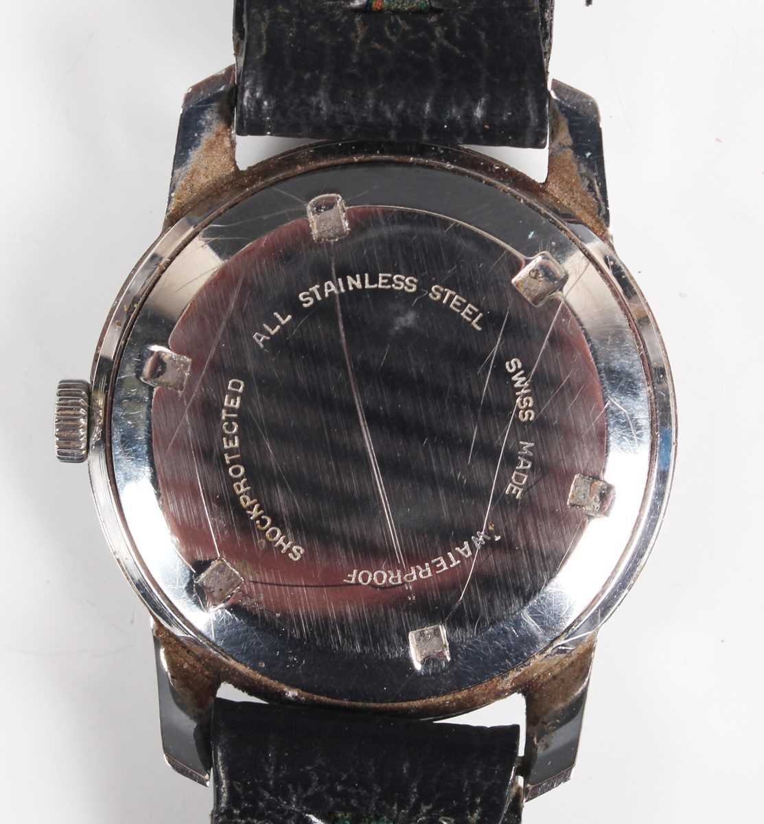 A Marvin Flying Dutchman Autodate gilt metal fronted and steel backed gentleman's wristwatch with - Image 9 of 11