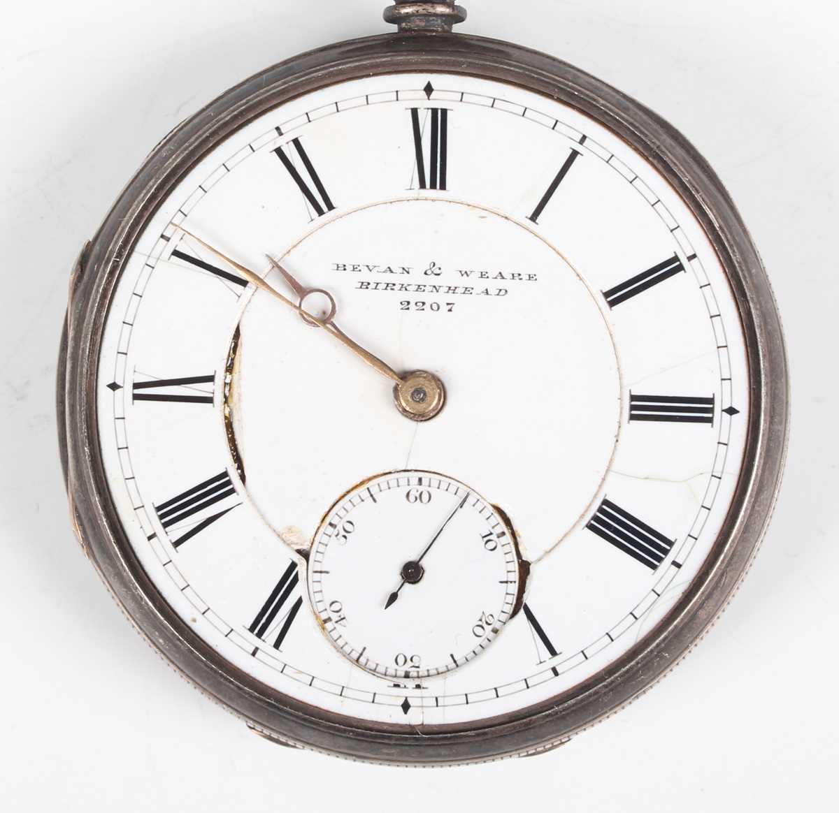 A silver cased keyless wind open faced gentleman's pocket watch, the dial detailed 'Johann Jorgo - Bild 25 aus 31