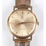 A Tudor Shock-Resisting 18ct gold circular cased gentleman's wristwatch, Ref. 1588, with signed