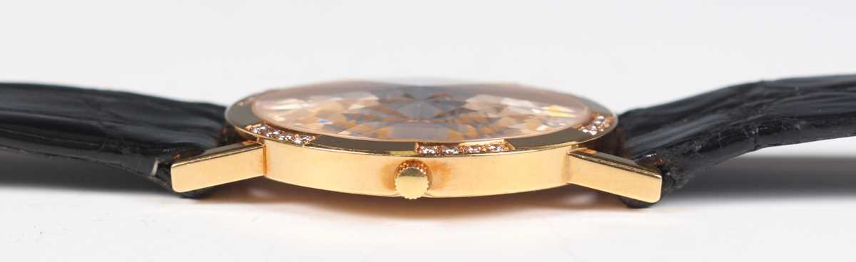 A Corum 18ct gold cased and diamond set Middle Eastern presentation gentleman's wristwatch, the - Image 3 of 5