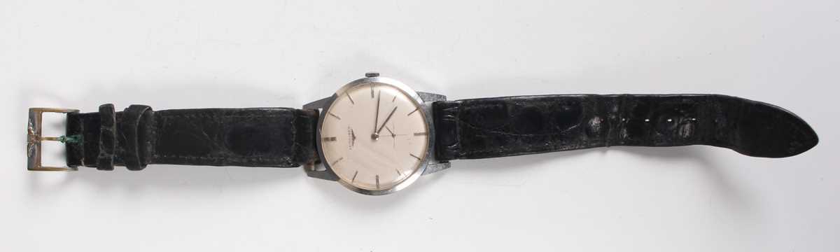 A Longines stainless steel circular cased gentleman's wristwatch, Ref. 7888 4, circa 1960, the - Image 6 of 7