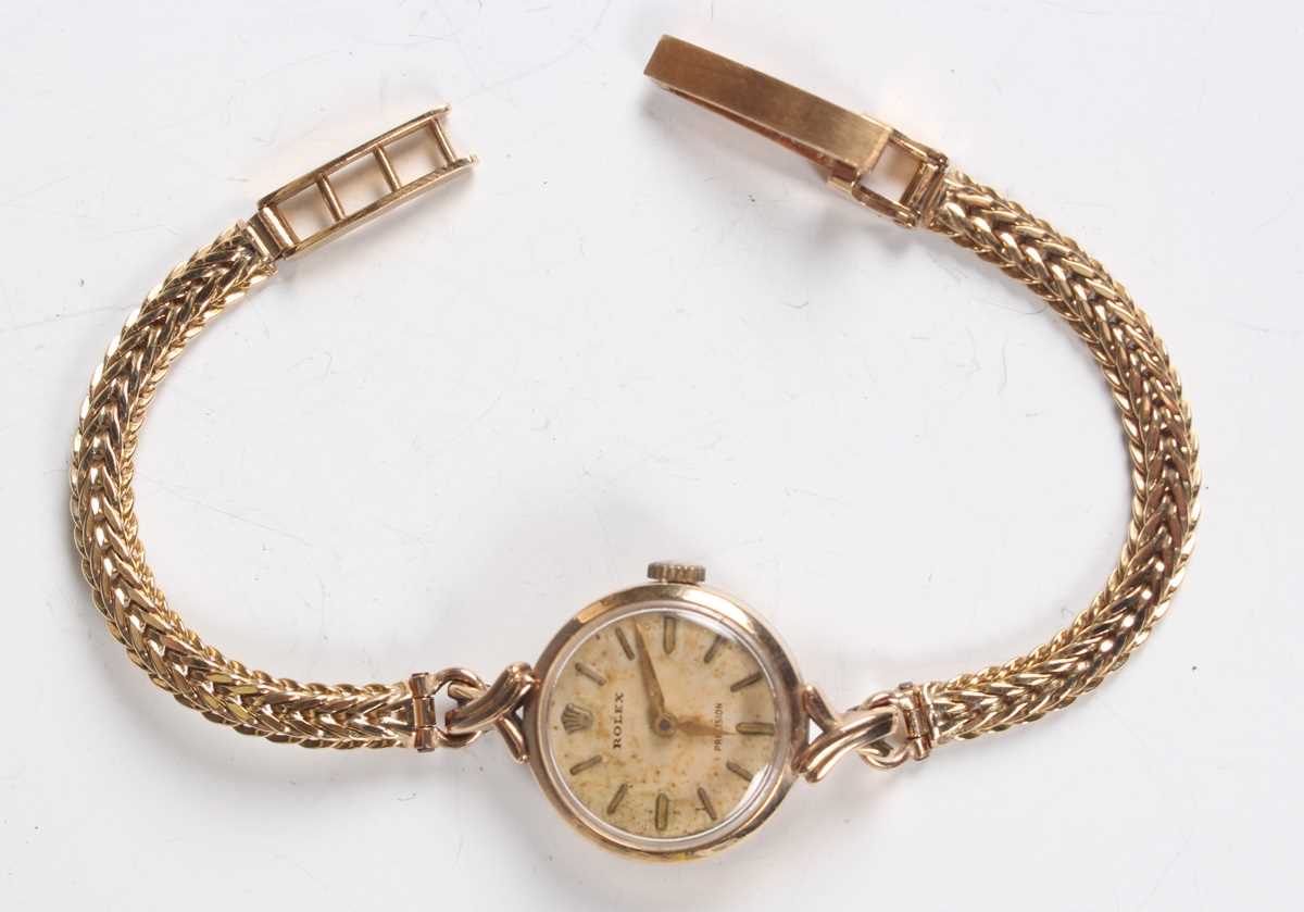 A Rolex 9ct gold circular cased lady's wristwatch with signed and jewelled movement, the signed dial - Image 6 of 6