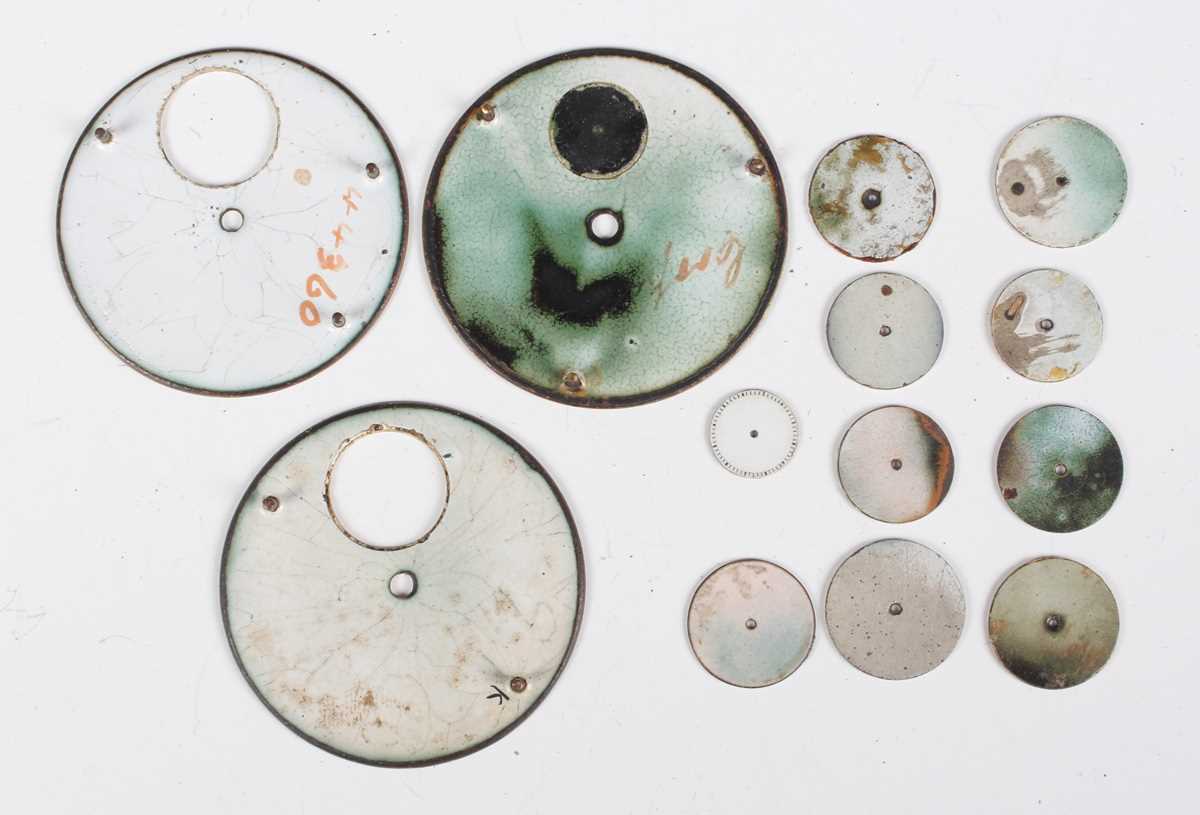 A collection of eighty white enamelled pocket watch dials, 18th century and later, some signed, - Image 8 of 8