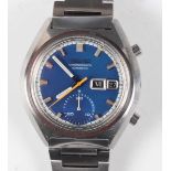 A Seiko Chronograph Automatic stainless steel gentleman's bracelet wristwatch, Ref. 6139-8030, circa
