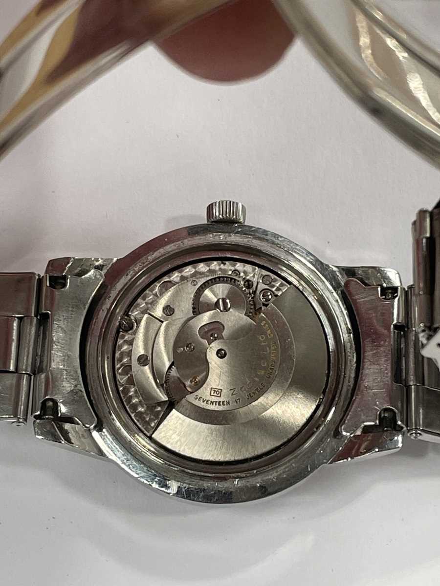 A Zodiac Sea Wolf Automatic stainless steel gentleman's bracelet wristwatch, circa 1960s, with - Bild 6 aus 7