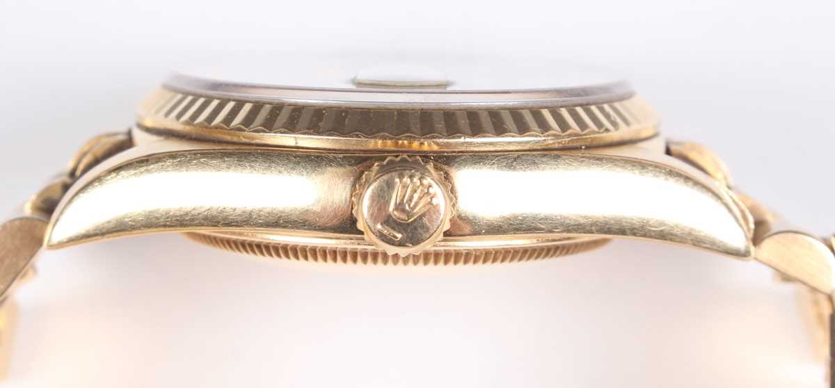 A Rolex Oyster Perpetual Day-Date 18ct gold gentleman's bracelet wristwatch, Ref. 18238, circa 1988, - Image 3 of 11