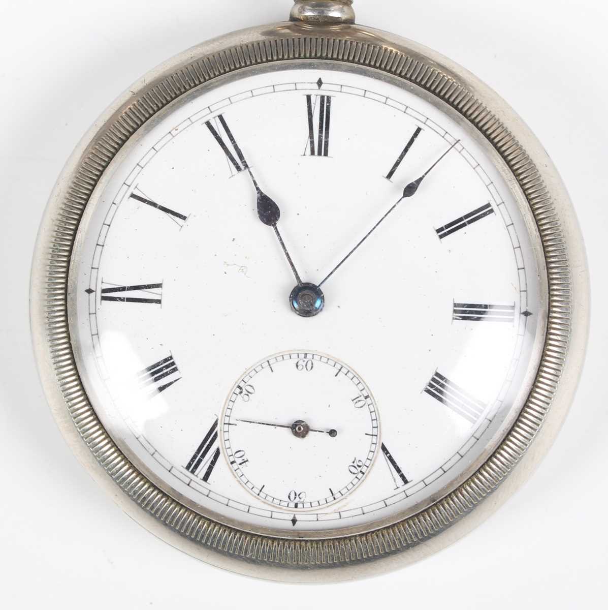 A silver cased keyless wind open faced gentleman's pocket watch, the dial detailed 'Johann Jorgo - Bild 15 aus 31
