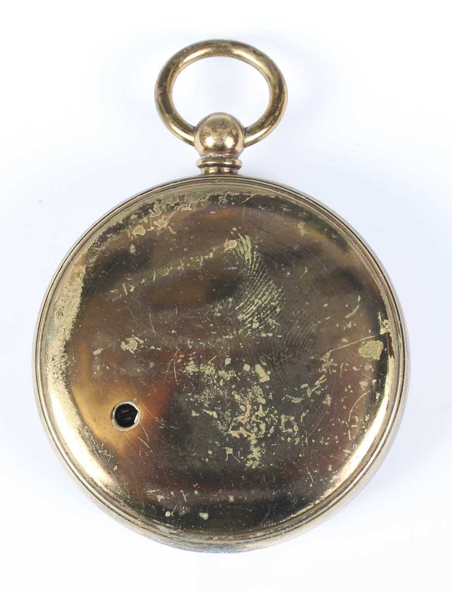 An early 20th century Negretti & Zambra lacquered brass cased pocket barometer, the signed - Image 3 of 13