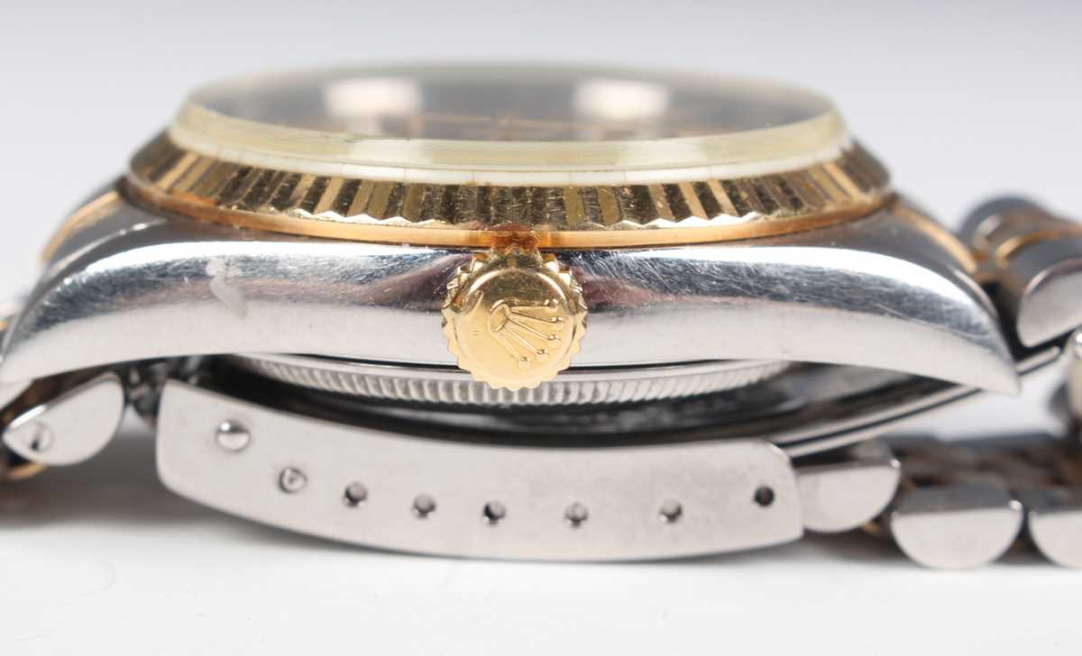 A Rolex Oyster Perpetual Datejust steel and gold gentleman's bracelet wristwatch, Ref. 16233, - Bild 7 aus 12